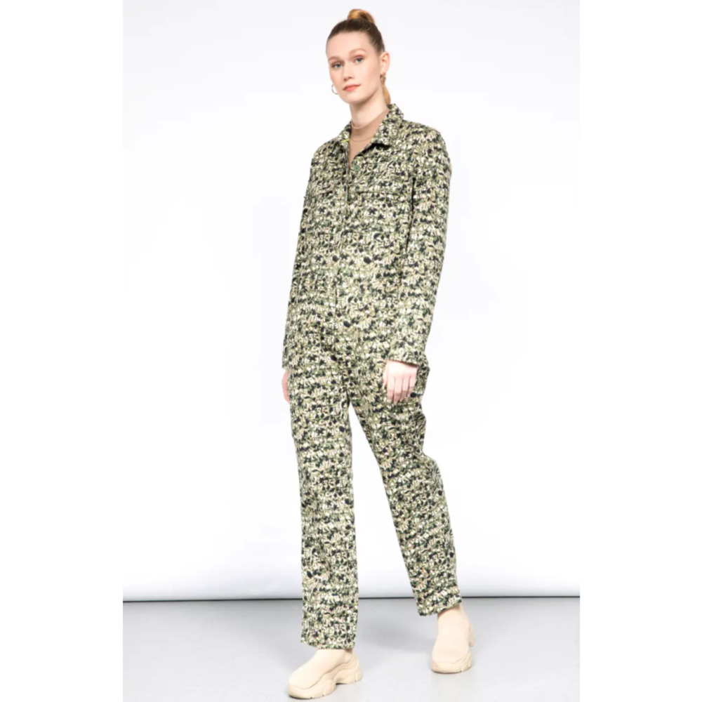 BP. + Wildfang Long Sleeve Utility Jumpsuit Coveralls in Camo, Size Medium